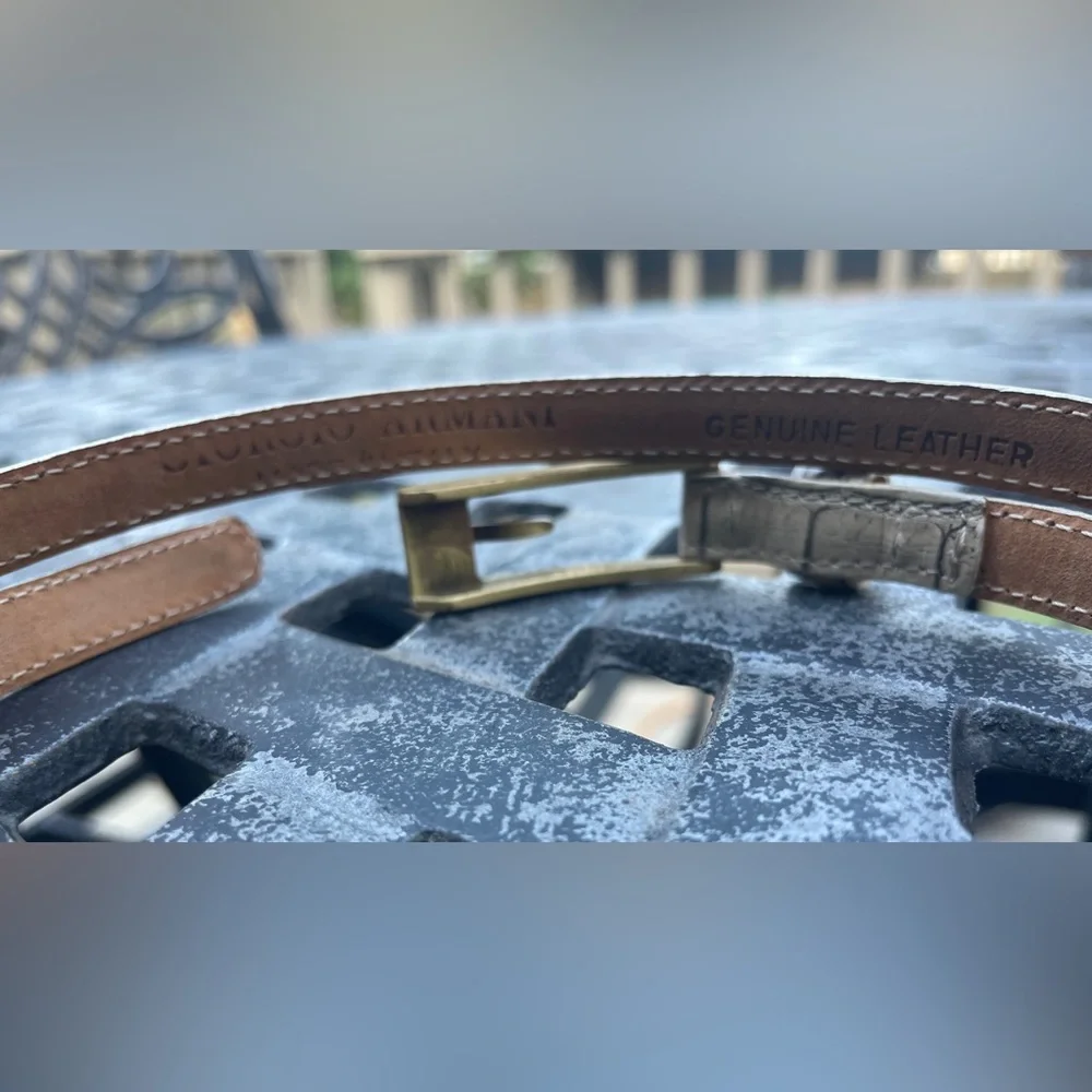 Giorgio Armani genuine leather belt - Picture 3 of 7